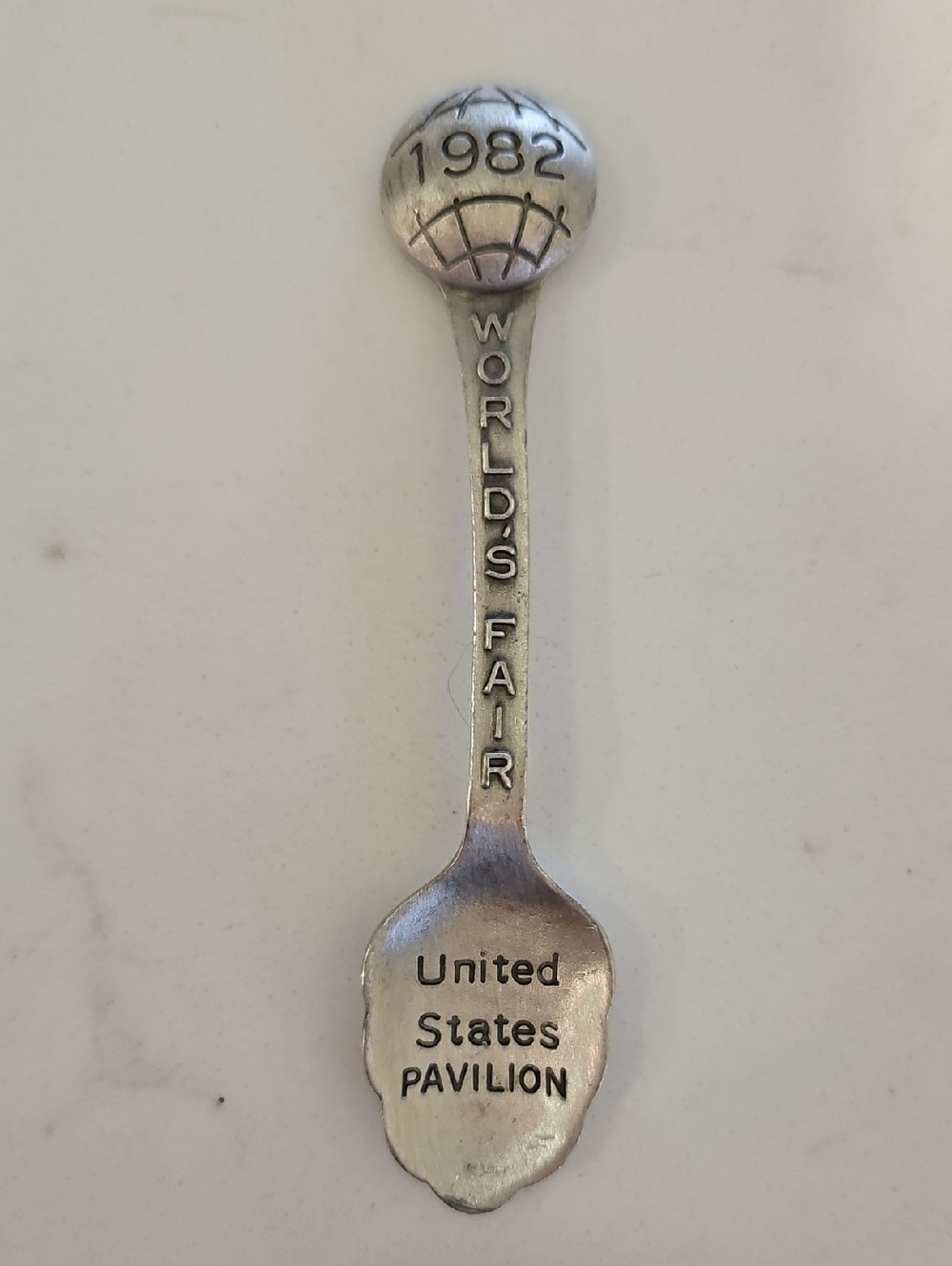 United States World Fair 1982 Commemerative Souvenier Spoon By Fort Silver Tone